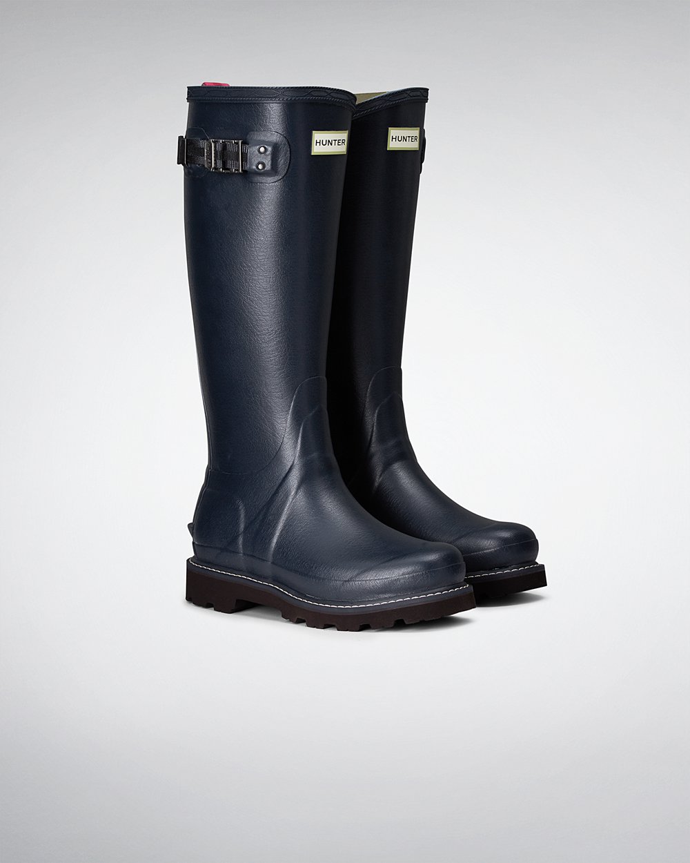 Hoge Regenlaarzen Dames - Hunter Balmoral Poly-Lined - Donker Blauw - 90WJIPKQO